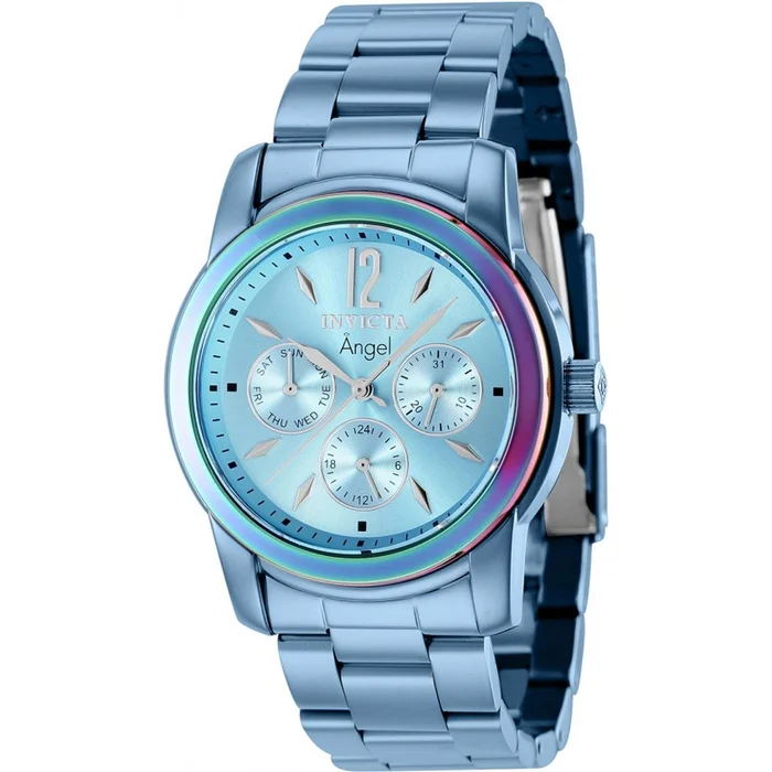 Invicta Women’s Watch – Angel Quartz Date Display Light Blue Dial SS Bracelet | 40227