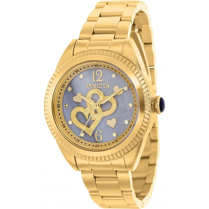 Invicta Women’s Watch – Angel Quartz Double Heart Design Dial Steel Bracelet | 37120