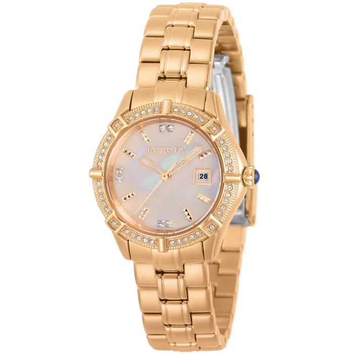 Invicta Women’s Watch – Angel White Mother of Pearl Dial Rose Gold Bracelet | 31373