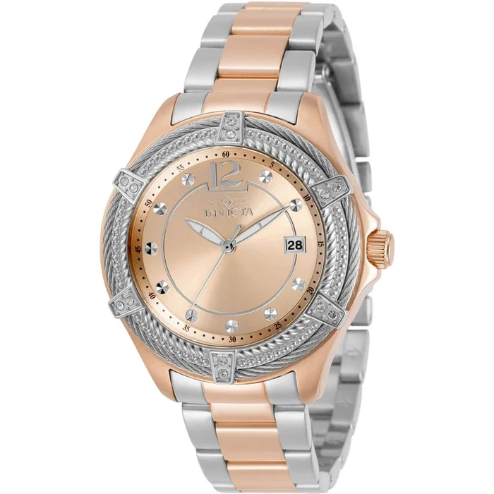 Invicta Women’s Watch – Bolt Crystal Accents Silver Tone Bezel TT Bracelet | 30885