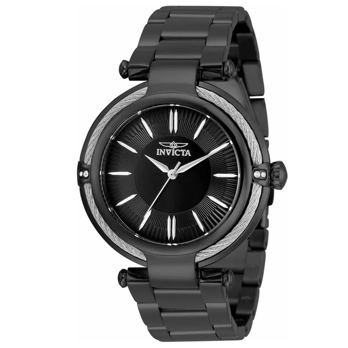 Invicta Women’s Watch – Bolt Quartz Crystal Black Stainless Steel Bracelet | 35352