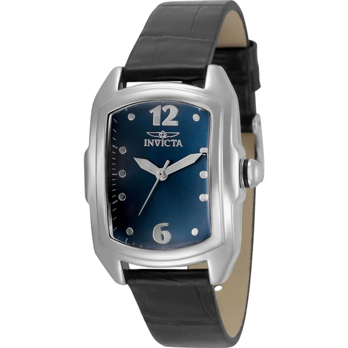 Invicta Women’s Watch – Lupah Japanese Quartz Blue Dial Leather SS Case Strap | 35347