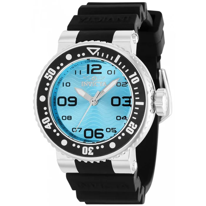 Invicta Women’s Watch – Pro Diver Ocean Voyage Light Blue Dial Black Strap | 37340