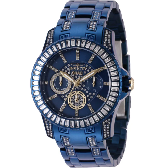 Invicta Women’s Watch – Shaq Quartz Gold Tone and Blue Dial Crystal Bracelet | 43827