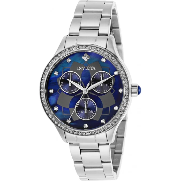 Invicta Women’s Watch – Wildflower Blue Oyster Dial Stainless Steel Bracelet | 29091