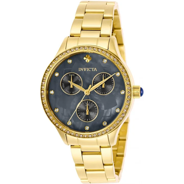 Invicta Women’s Watch – Wildflower Gunmetal Oyster Dial Yellow Gold Bracelet | 29097