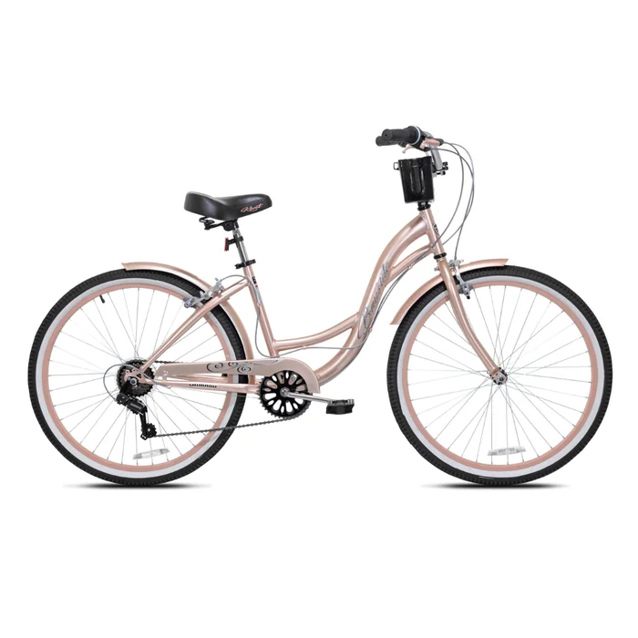 Kent 26″ Bayside Cruiser Bicycle, Fits Rider: 5’2″-5’10”, Rose Gold, Adult, Unisex