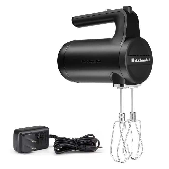 KitchenAid KHMB732 Cordless 7 Speed Hand Mixer, Black Matte