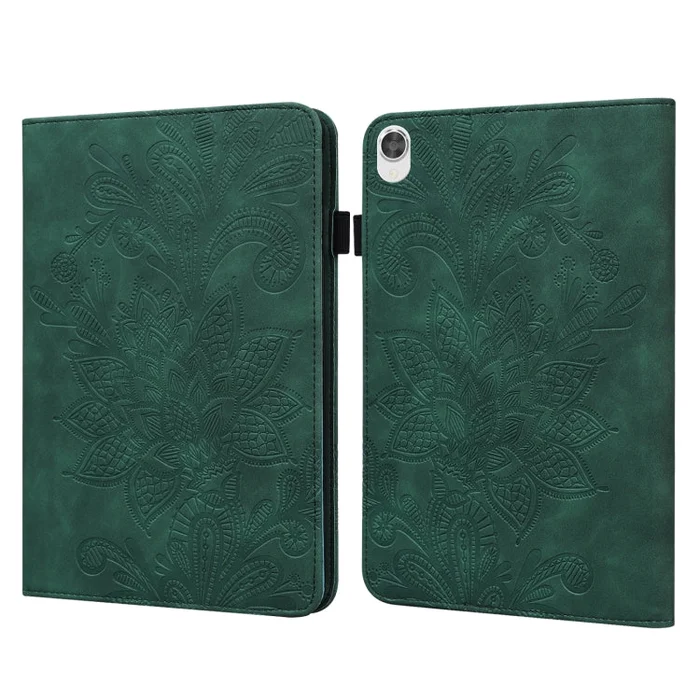 Lace Flower Embossing Pattern Leather Tablet Case For Lenovo Tab M8 FHD(Green)