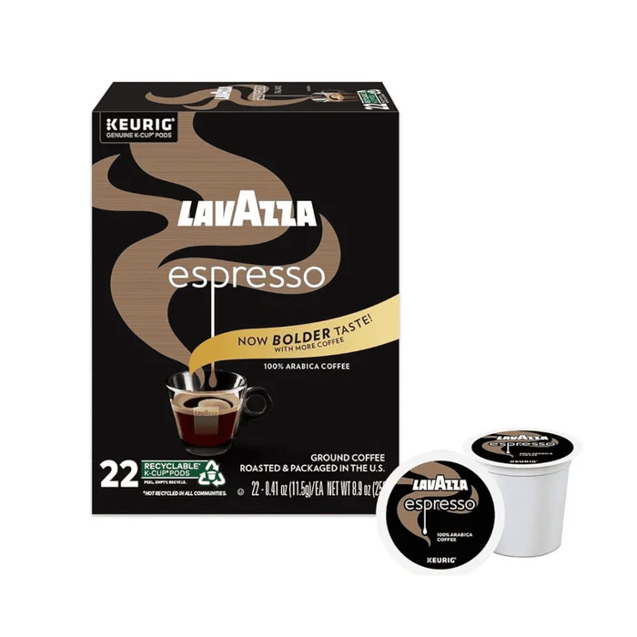 Lavazza Espresso Single-Serve Coffee K-Cups for Keurig Brewer, Medium Roast, 88 capsules Value Pack