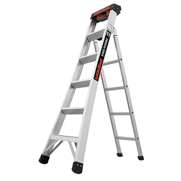 Little Giant Ladders King Kombo 2 Pro M6 6-ft Aluminum Type 1a- 300-lb Load Capacity Step Ladder