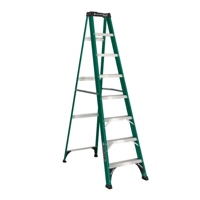 Louisville Ladder, 8 Ft, Fiberglass Step Ladder, Type Ii, 225 Lb Load Capacity, Fs4008