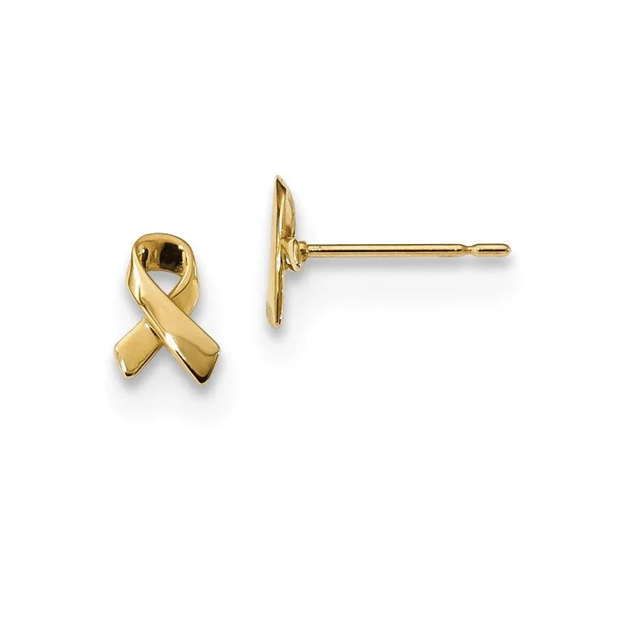 Madi K Kid’s 14k Awareness Ribbon Post Earrings