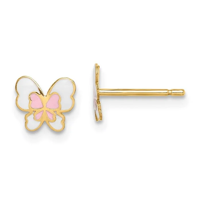 Madi K Kid’s 14k Enamel Butterfly Post Earrings