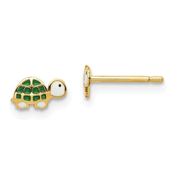 Madi K Kid’s 14k Enamel Turtle Post Earrings