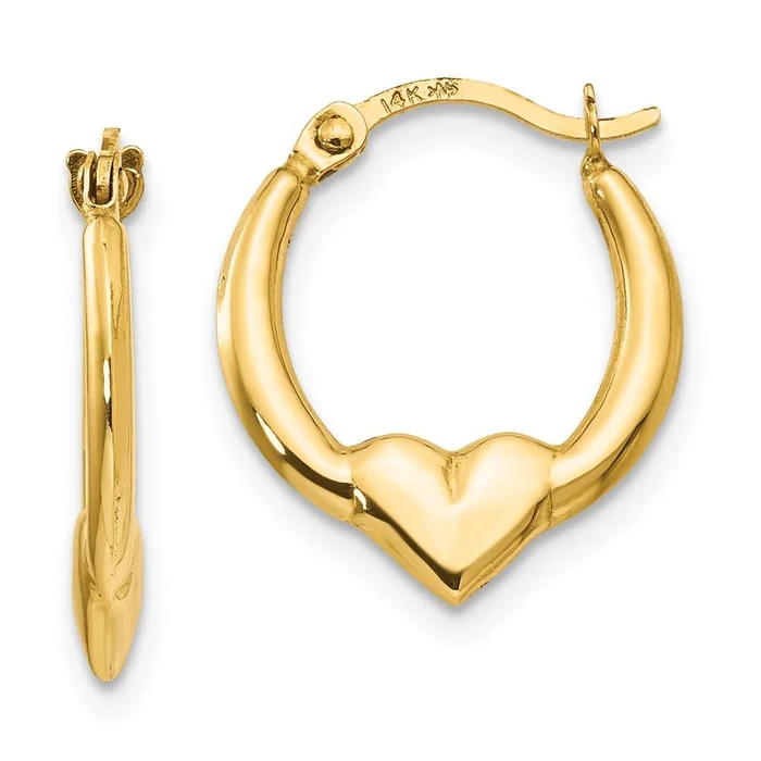 Madi K Kid’s 14k Heart Hoop Earrings