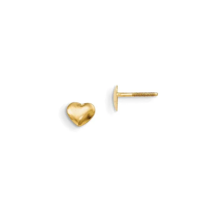 Madi K Kid’s 14k Heart Silicone Screwback Earrings
