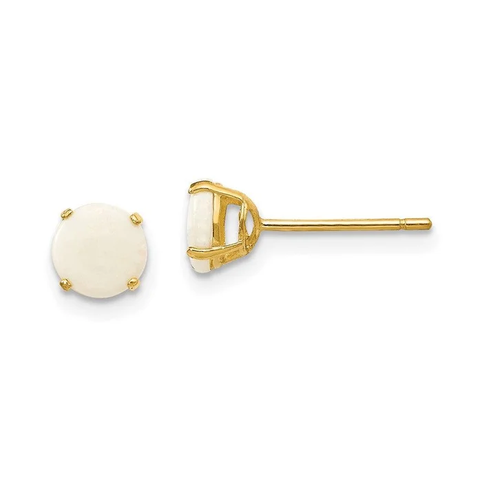 Madi K Kid’s 14k Round Opal 5mm Post Earrings
