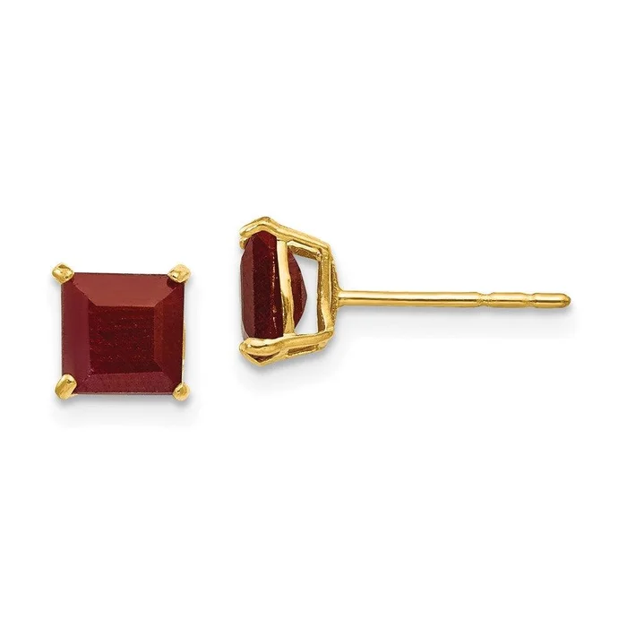 Madi K Kid’s 14k Ruby 5mm Square Post Earrings
