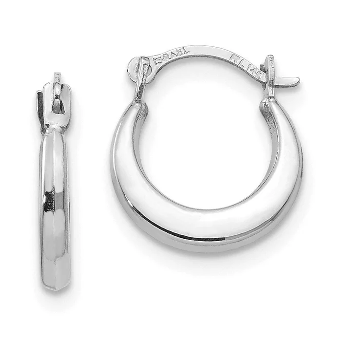 Madi K Kid’s 14k White Gold 1.70mm Hoop Earrings