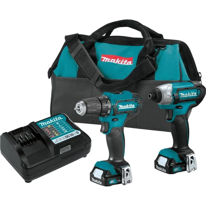 Makita CT232 12V max CXT 1.5 Ah Lithium-Ion Cordless Drill Driver and Impact Driver Combo Kit (2-Piece)
