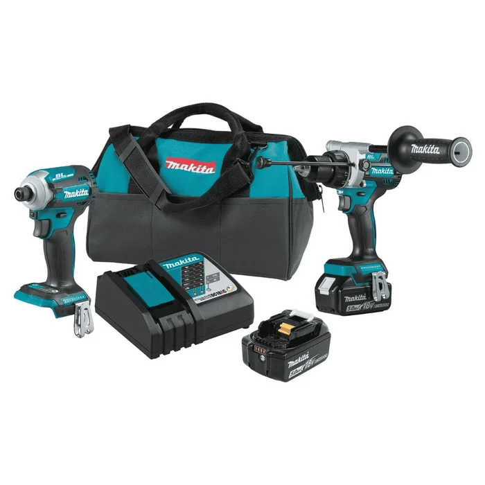 Makita XT288T 18V LXT Lithium-Ion Brushless Cordless Combo Kit 5.0 Ah (2-Piece)