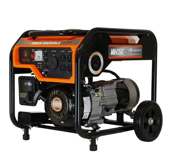 Mech Marvels 4000 Watt CO Detect, RV Ready, CARB Approved 3200-Watt Single Fuel (Gasoline) Portable Generator