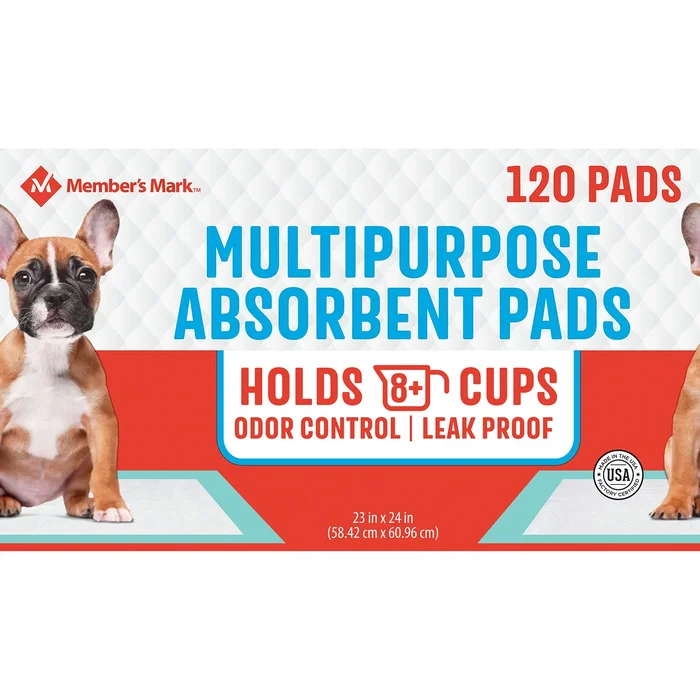 Member’s Mark Pet Training Pads, 23″ x 24″ (120 ct.)