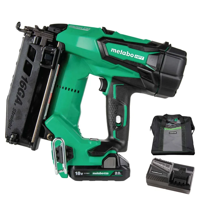Metabo HPT NT1865DMSTM 2-1/2-in 16-Gauge Cordless Straight Finish Nailer (Battery and Charger Included) Charger Included