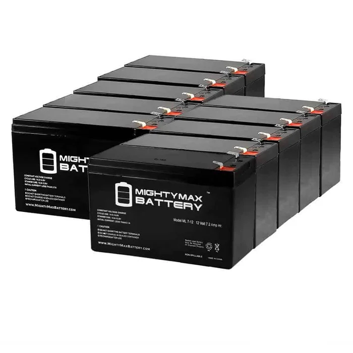 MIGHTY MAX BATTERY MAX3428993 12 Volt 7ah Rechargeable Battery with F1 (.187) Terminals – 10 Pack”