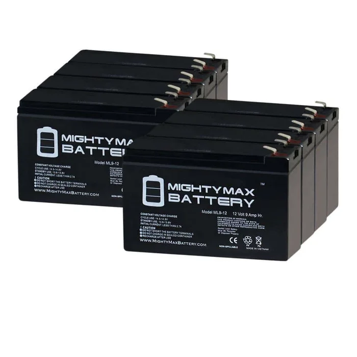 MIGHTY MAX BATTERY MAX3434105 12V 9Ah PowerWare PWHR1234W2FR Replacement UPS Battery – 8 Pack