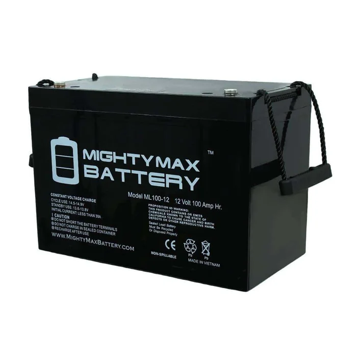 MIGHTY MAX BATTERY MAX3477905 12V 100Ah SLA AGM Battery for AC Solar Home System SHS12100
