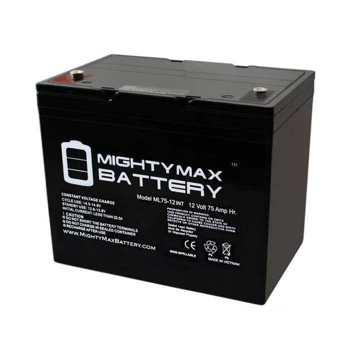 MIGHTY MAX BATTERY MAX3944126 12V 75Ah Internal Thread Replacement Battery for MK M24 SLD G FT