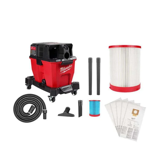 Milwaukee 0920-20-49-90-1977-49-90-1989 M18 FUEL 9 Gal. Cordless Dual-Battery Wet/Dry Shop Vacuum