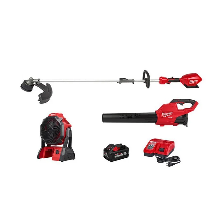Milwaukee 3000-21-0886-20 M18 FUEL 18-Volt Lithium-Ion Brushless Cordless QUIK-LOK String Trimmer/Blower Combo Kit with M18 Fan
