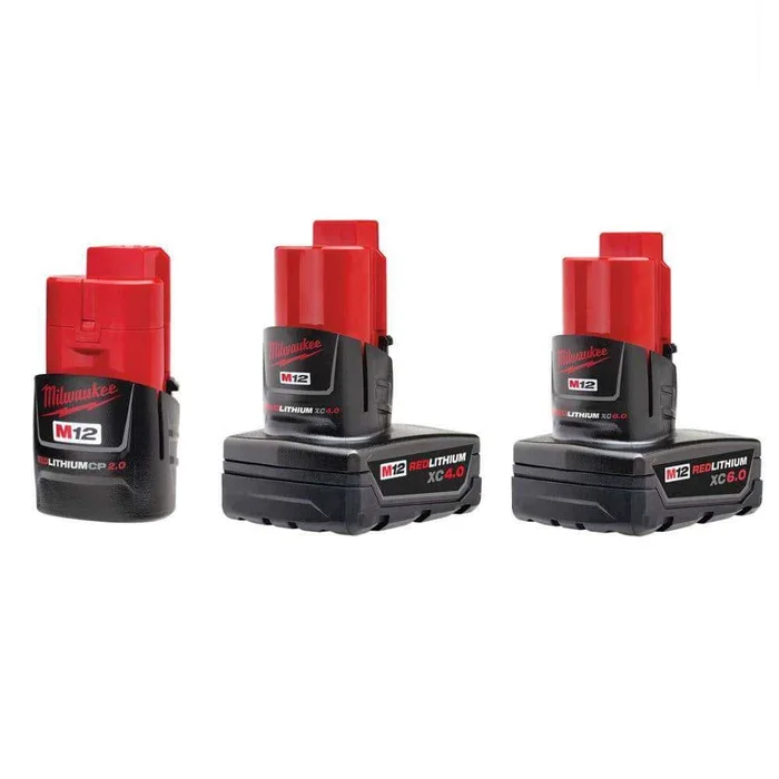 Milwaukee M12 12-Volt Lithium-Ion 6 Ah/4 Ah/2 Ah Extended Capacity Battery Packs (3-Batteries)