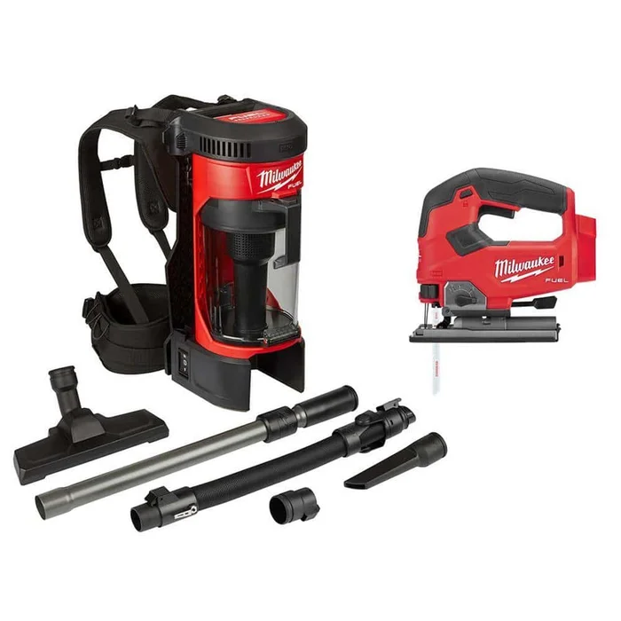 Milwaukee M18 FUEL 18-Volt Lithium-Ion Brushless 1 Gal. Cordless 3-in-1 Backpack Vacuum W/ Jigsaw (2-Tool)
