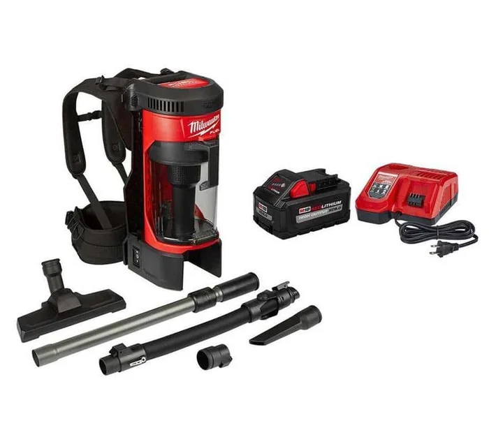 Milwaukee M18 FUEL 18-Volt Lithium-Ion Brushless 1 Gal. Cordless 3-in-1 Backpack Vacuum with 8.0 Ah Battery and Rapid Charger