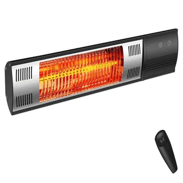 Mondawe 120-Volt Black Steel Electric Patio Heater