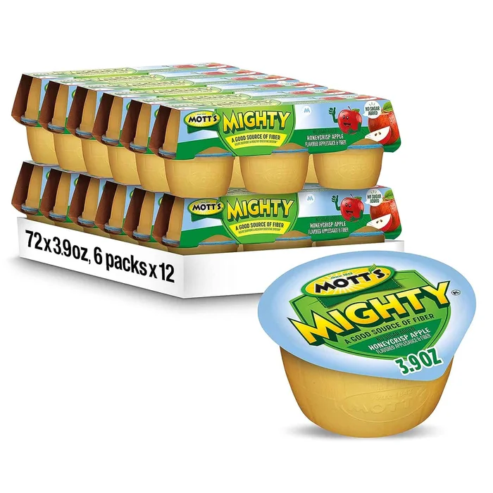 Mott’s Mighty Honeycrisp Apple Applesauce, 3.9 oz cups (Pack of 72)