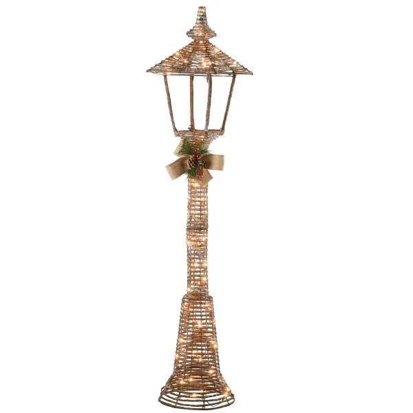 National Tree Company 60-in Lamp Post Free Standing Decoration with Clear Incandescent Lights