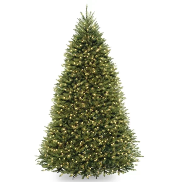 National Tree Company 9-ft Dunhill Fir Pre-lit Artificial Christmas Tree with Color Changing LED Lights