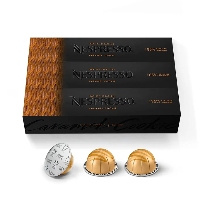 Nespresso Capsules VertuoLine, Caramel Cookie, Mild Roast Coffee, 30 Ct