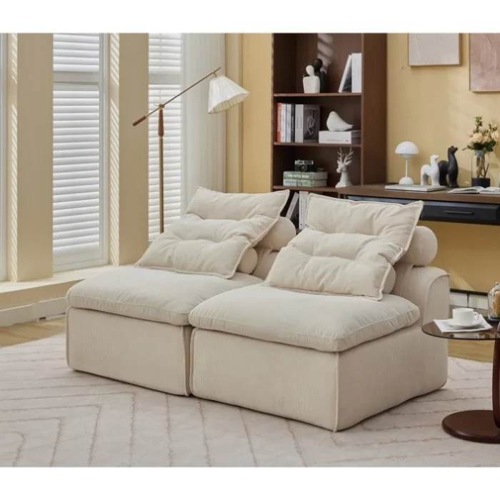 [NEW ARRIVED] Modular Sofa,No Armrests,At will DIY,Soft Corduroy Fabric,Neck GL-W2108P236840