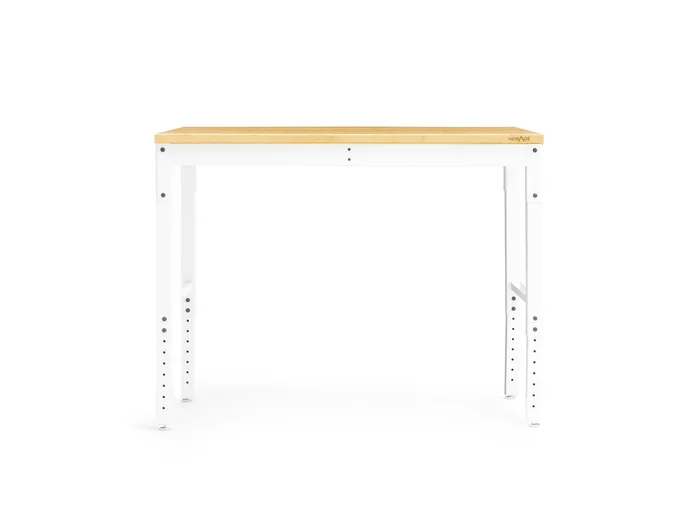 NewAge Products 48-in W x 43-in H White Bamboo Adjustable Height