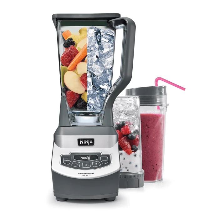 Ninja BL660 Professional Compact Smoothie & Food Processing Blender, 1100-Watts, 3 Functions, Gray
