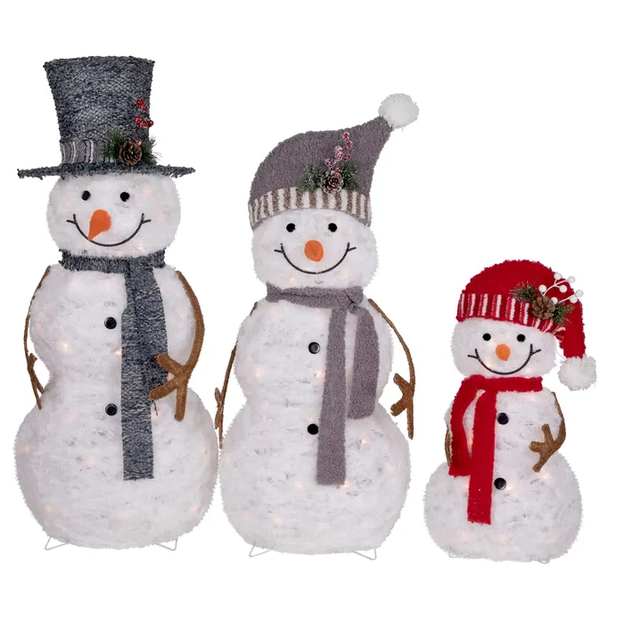 Northlight 39.25-in Snowman Free Standing Decoration with Clear Incandescent Lights