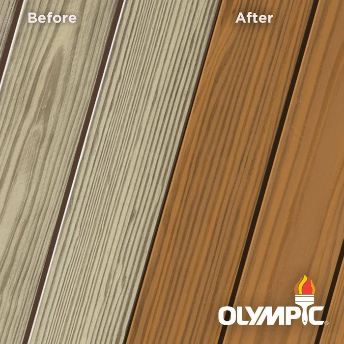 Olympic OLYEST13-01NV Elite 1 Gal. Timberline Semi-Transparent Exterior Wood Stain and Sealant in One Low VOC