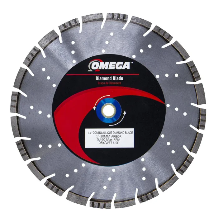 OMEGA 14-in Wet/Dry Turbo Rim Diamond Saw Blade