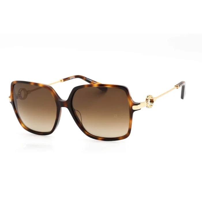 Omega Women’s Sunglasses – Shiny Classic Havana/Gold Butterfly Frame | OM0033 52G